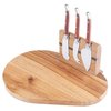 Final Touch 10 in. L X 7.3 in. W X 0.5 in. Wood Cheese Board with Slicer CE40405
